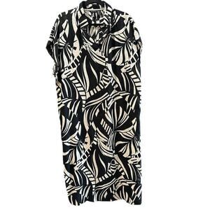 Tahari Abstract Print Stretch Tunic Shirt Dress Size Large